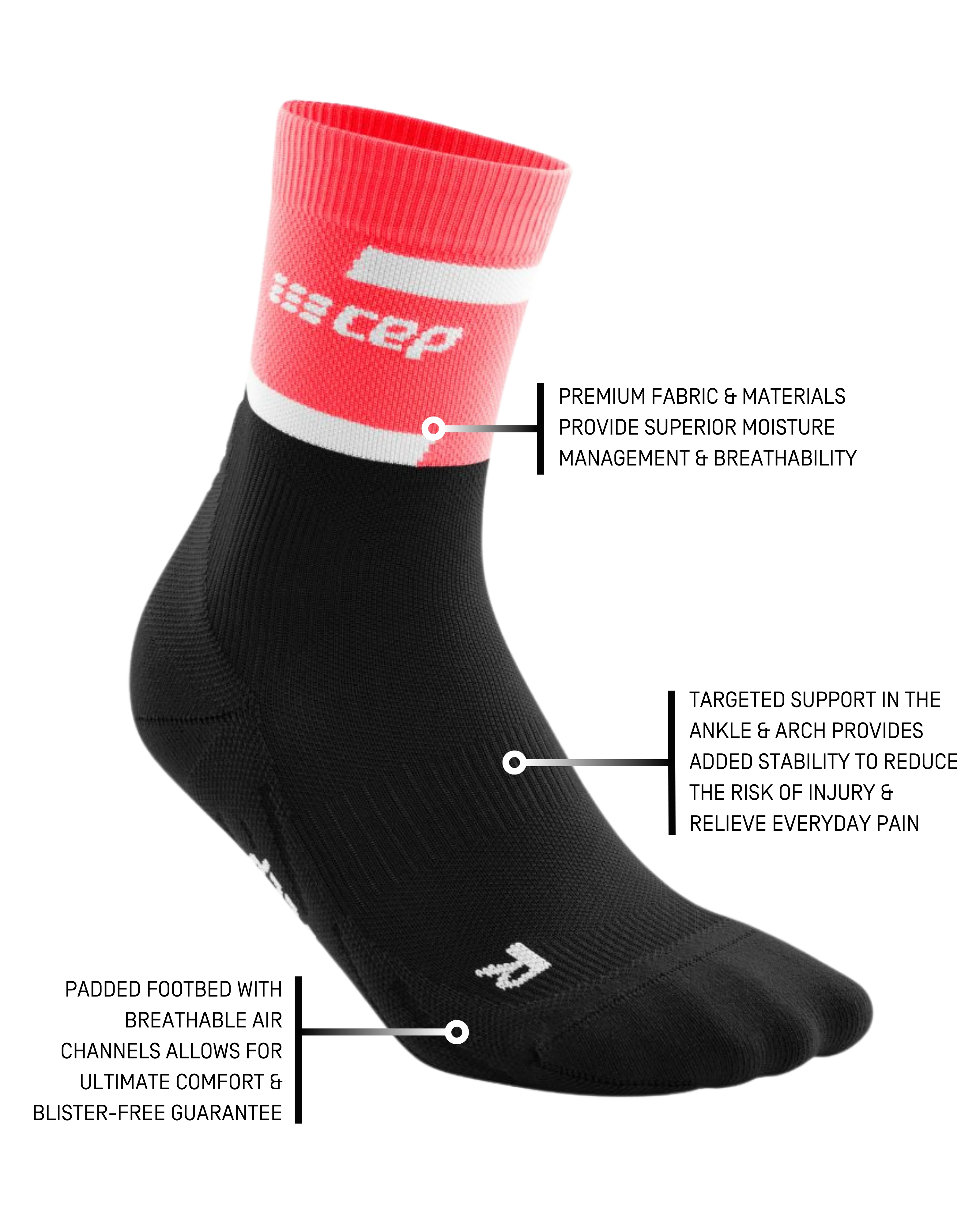 The Run Compression Mid Cut Socks 4.0, Women 24 The Run Compression Mid Cut Socks 4.0, Women
