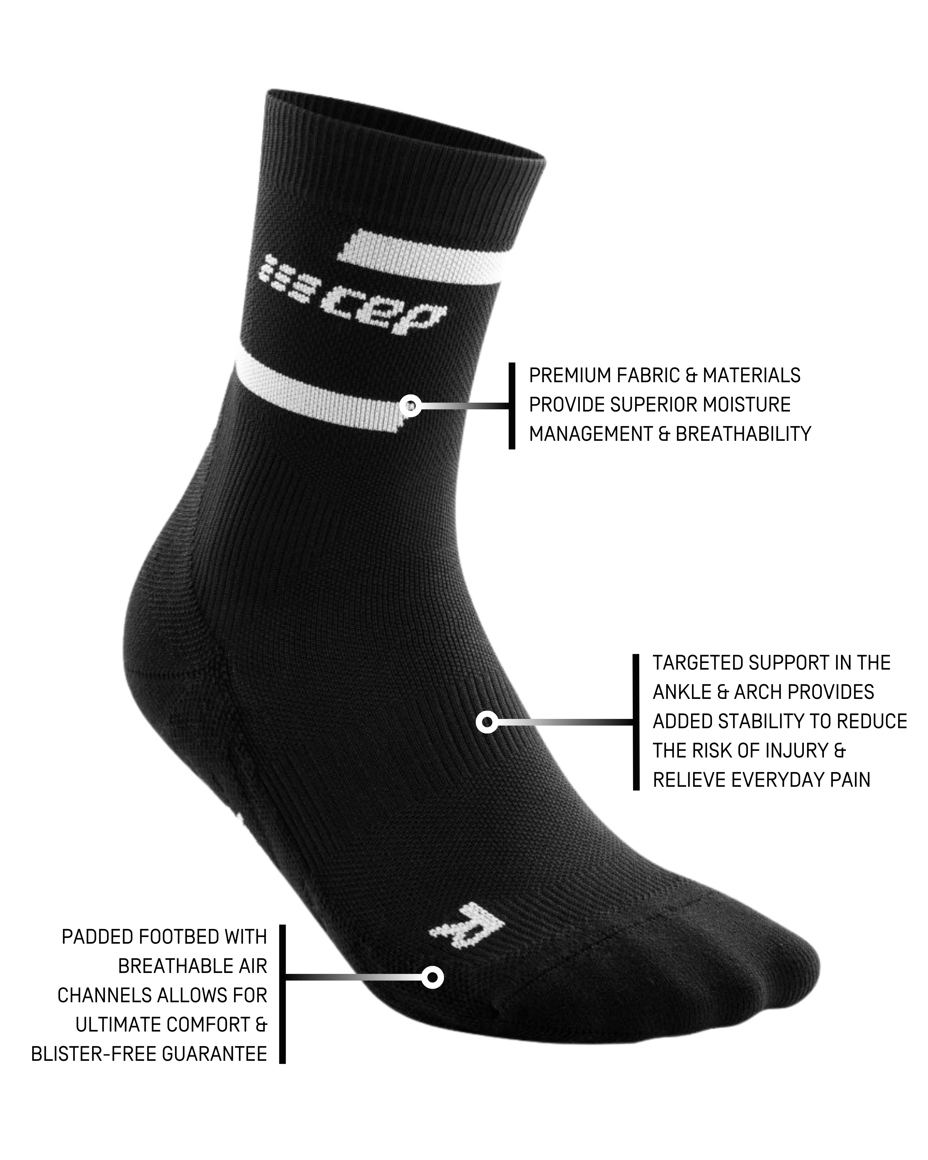 The Run Compression Mid Cut Socks 4.0, Women 30 The Run Compression Mid Cut Socks 4.0, Women