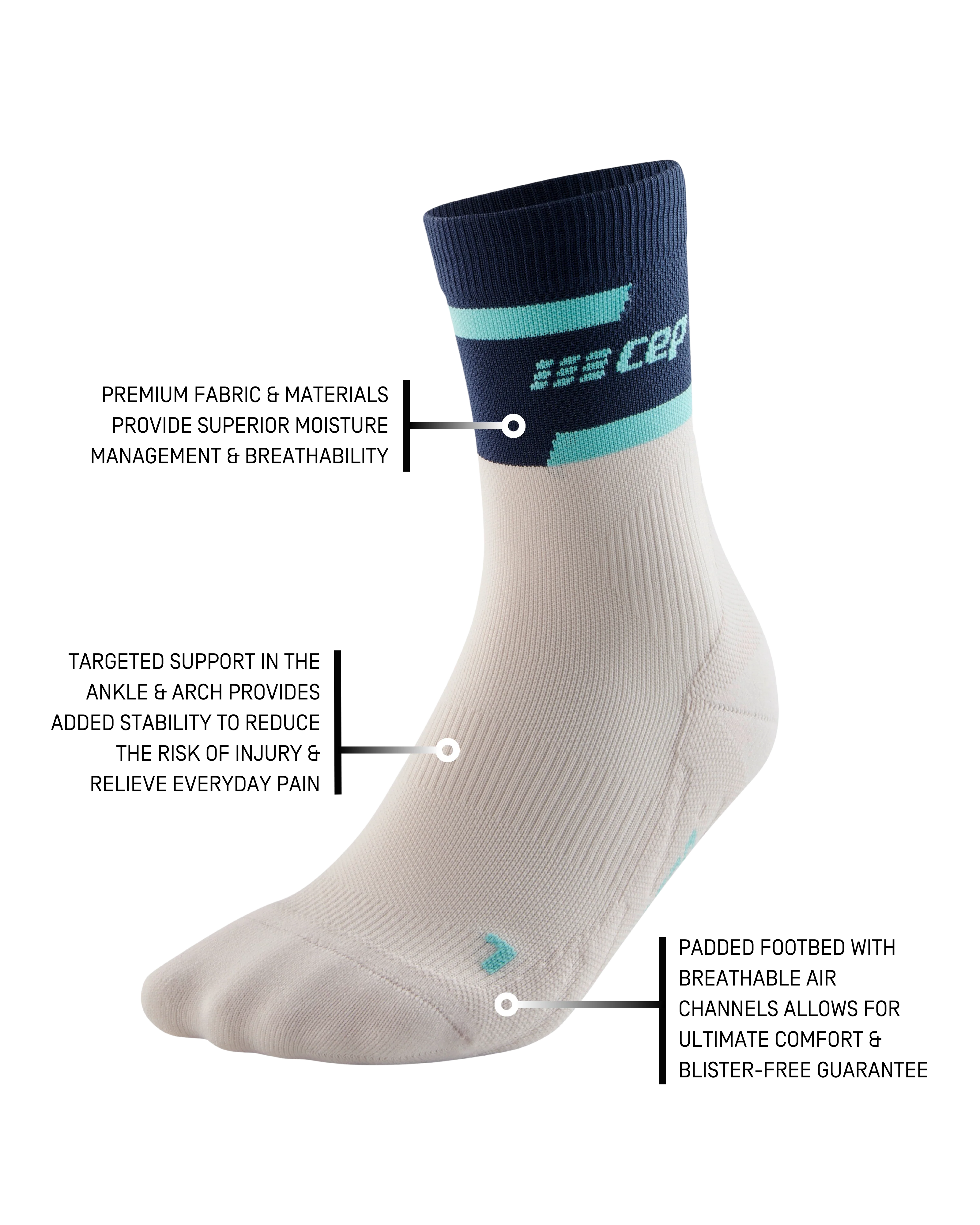 The Run Compression Mid Cut Socks 4.0, Women 46 The Run Compression Mid Cut Socks 4.0, Women