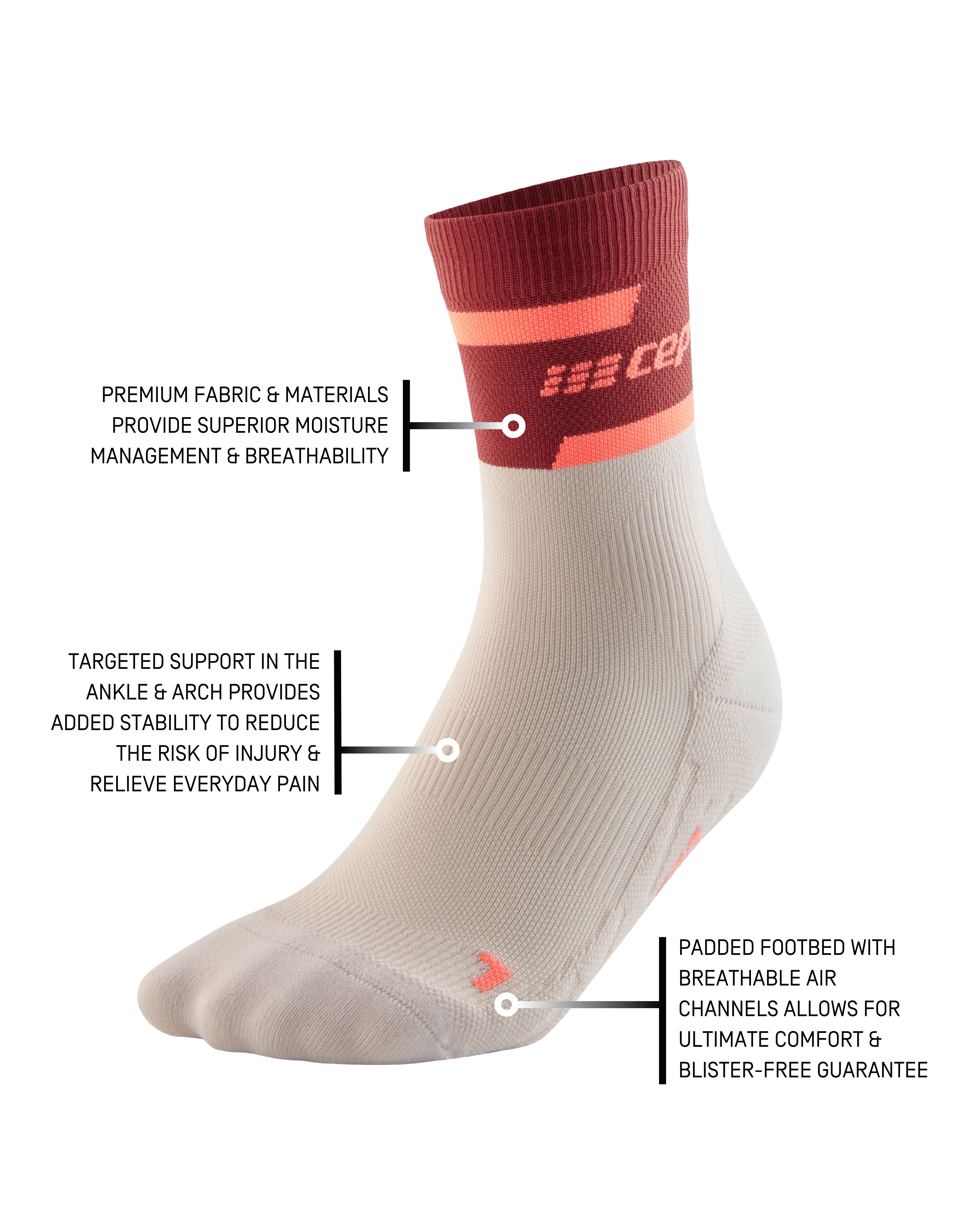The Run Compression Mid Cut Socks 4.0, Women 53 The Run Compression Mid Cut Socks 4.0, Women